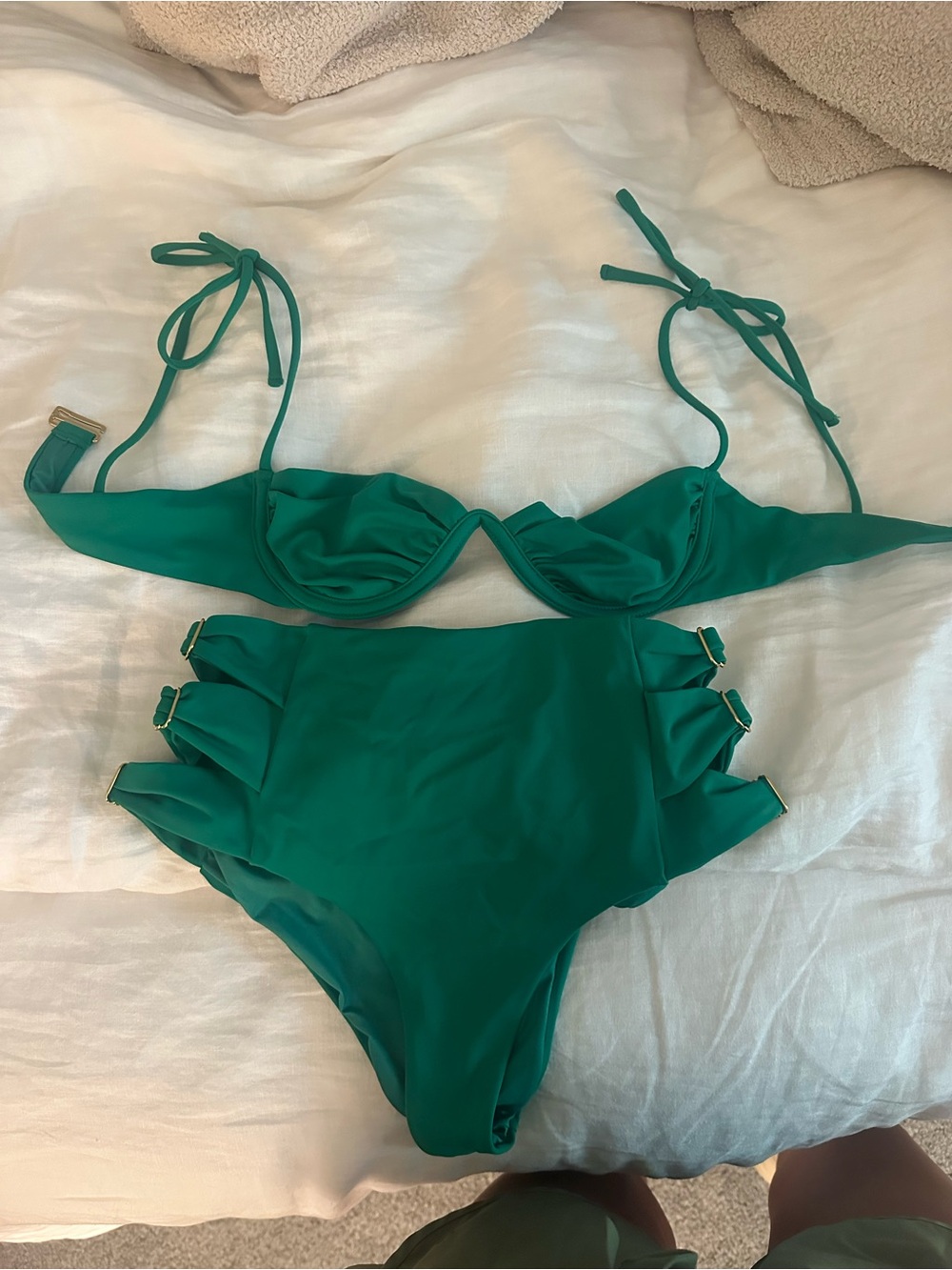 Agua Bendita Green Bikini Set